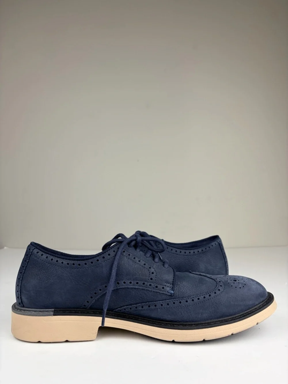 Cole Haan Go To Wingtip Oxford Navy Suede Grand 360 Comfort Mens‎ 10